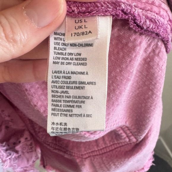 Free People Baxter Adjustable Distressed Frayed Pink Corduroy Overall Mini Skirt - Picture 9 of 11